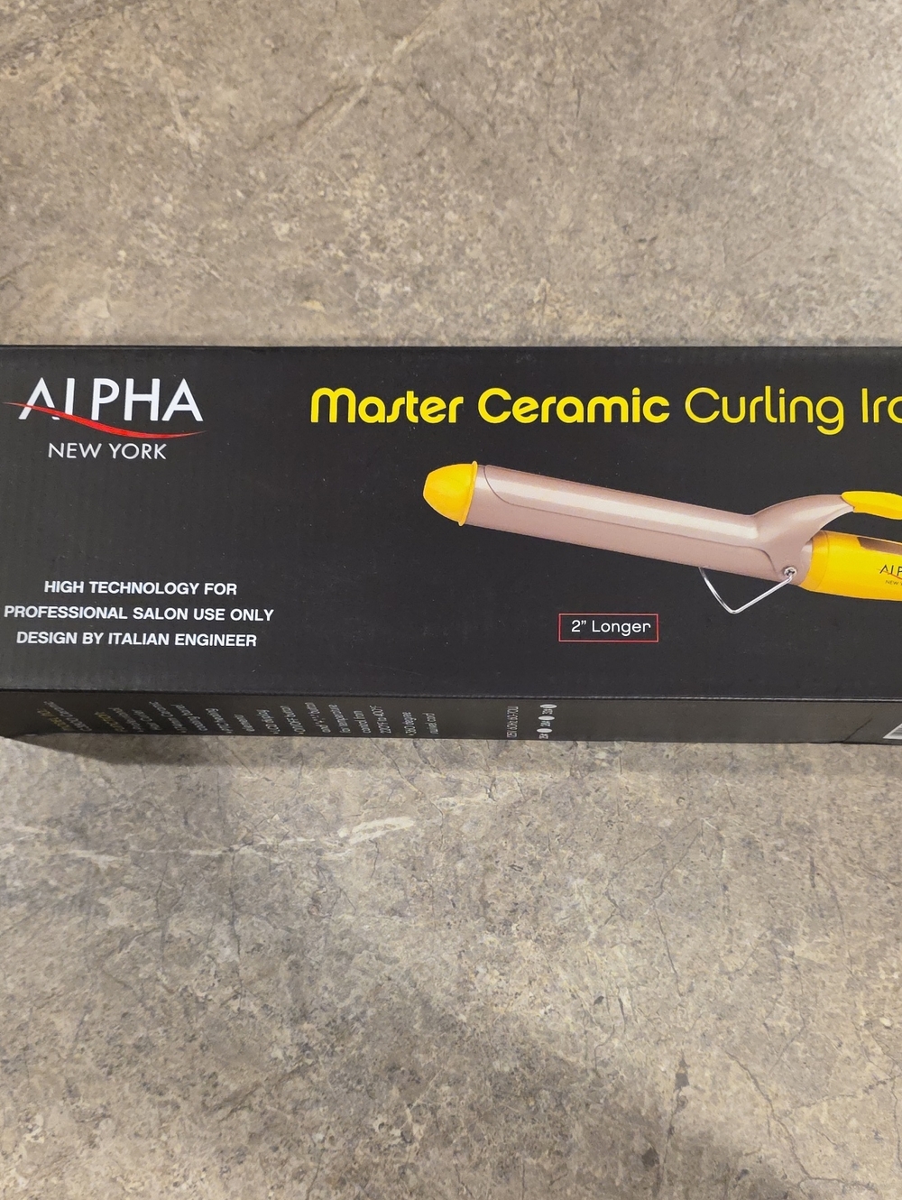 (J66) Alpha Industries Master Ceramic Curling Iron - Yellow & Rose Gold